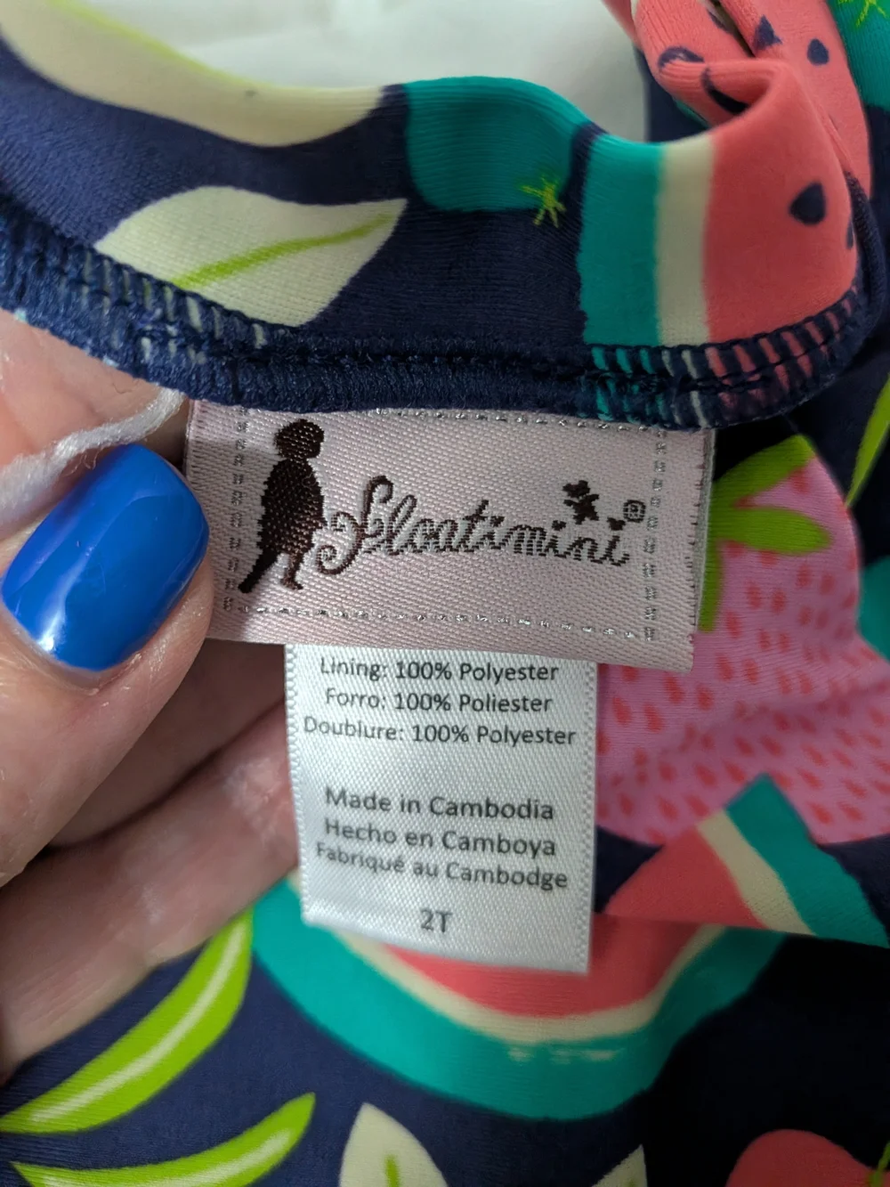 Floatimini Size 2T Kids Rashguard Pool Beach Summer Water Park Luxury Bright EUC